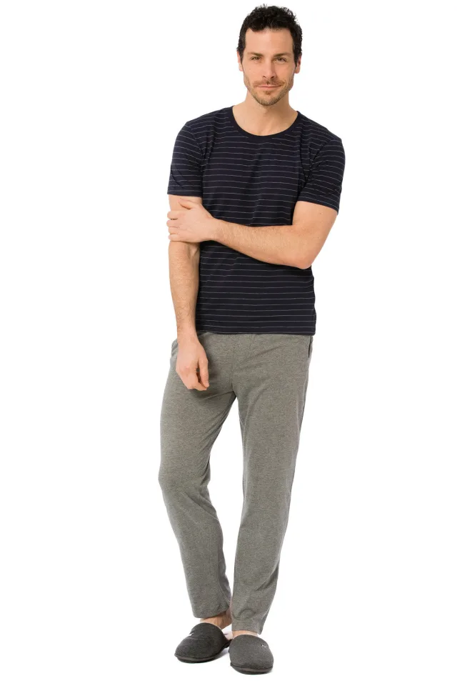  Mavi Desenli Pijama Takımı