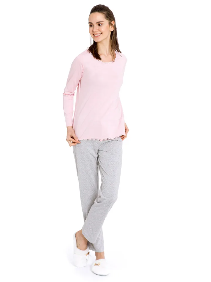 Desenli Pamuklu Pijama Takımı