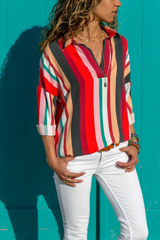  Multi Çizgili Tunik