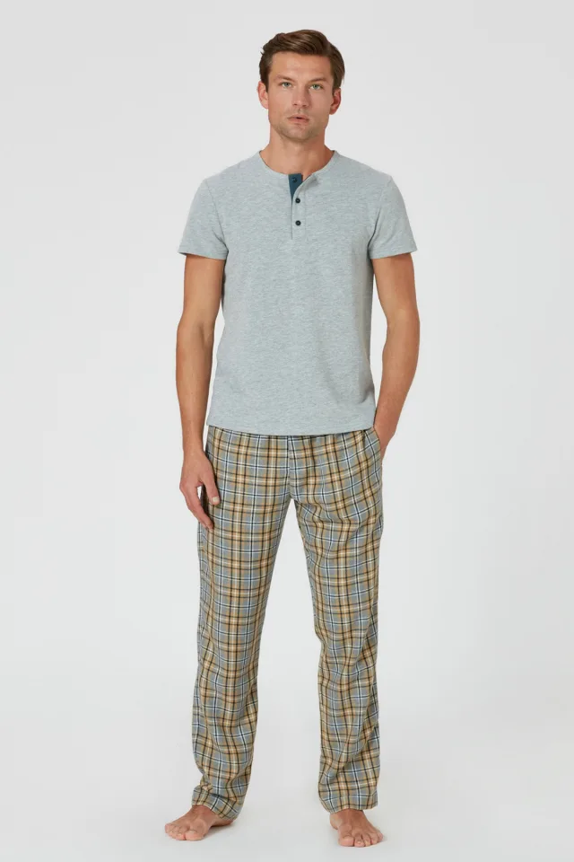 Erkek Hardal Pijama Altı